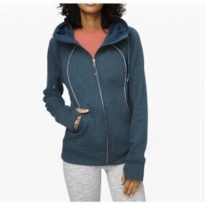 Lululemon Scuba Full Zip Hoodie Plush Heathered Night Diver 6